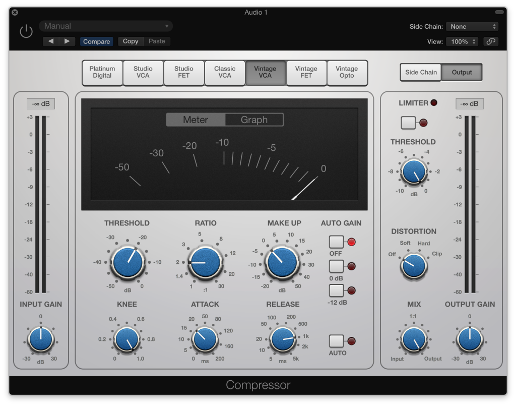 Logic Pro X - Vintage VCA Compressor