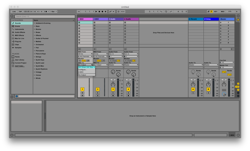 Ableton MIDI Out Tracks