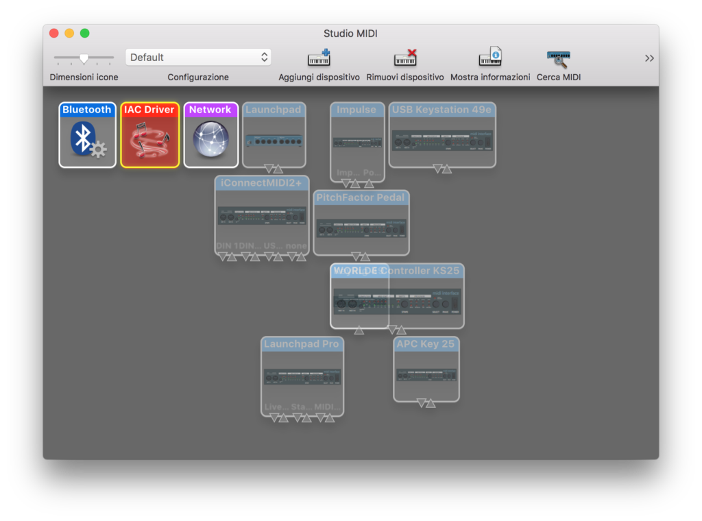 Studio MIDI macOS IAC Driver